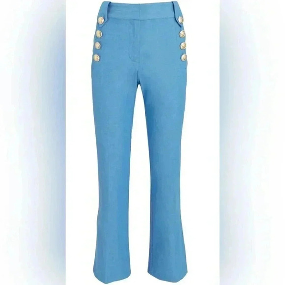 Derek Lam Robertson Cropped Sailor PantsHigh-Rise Twill Flare 12